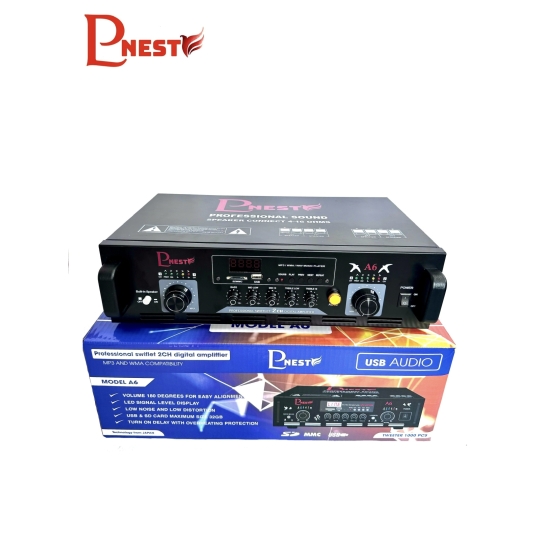 Amply PNest A6 BẢN CAO CẤP (chạy 600 loa ru)
