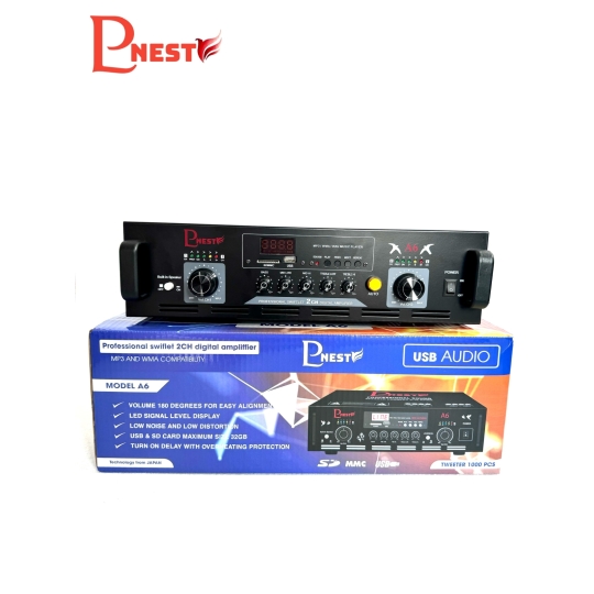 Amply PNest A6 BẢN CAO CẤP (chạy 600 loa ru)