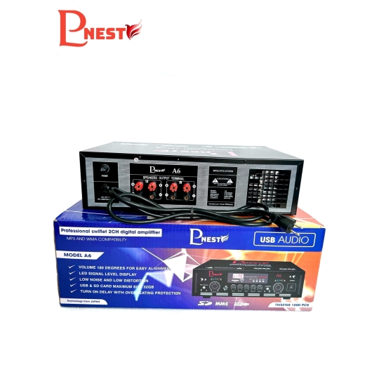 Amply PNest A6 BẢN CAO CẤP (chạy 600 loa ru)